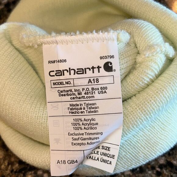 NEW Carhartt Light Green Knit Hat - Picture 4 of 5
